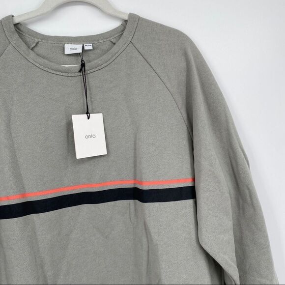 Onia Men’s Sweatshirt Dave Raglan Stripe Size XXL - Picture 5 of 12